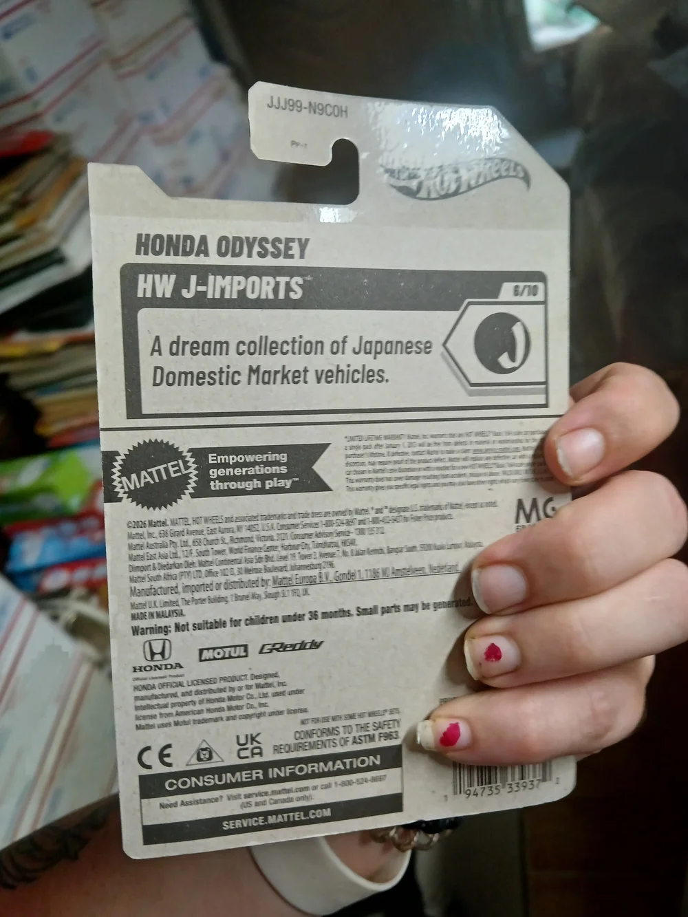 the Hot Wheels Honda Odyssey from the HW J-Imports series (number 6/10, 149/250